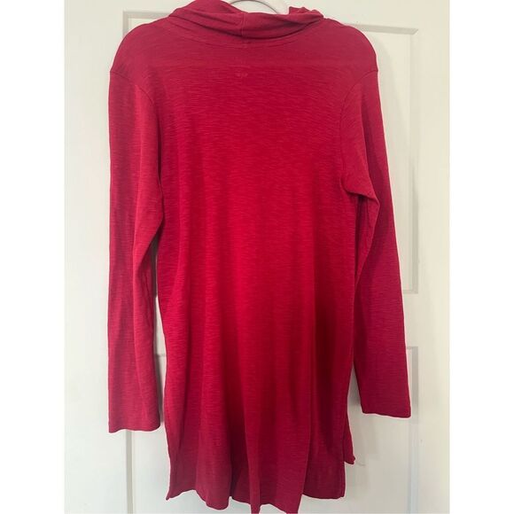 J Jill cowl neck tunic length 100% pima cotton womens long sleeve sweater Small - Picture 4 of 6